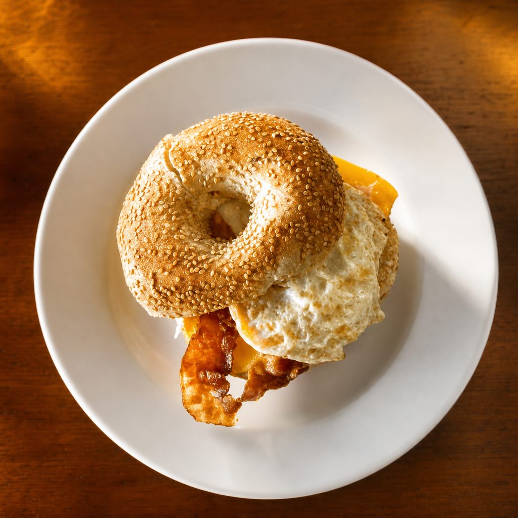 Bagel, Bacon, Egg & Cheese.